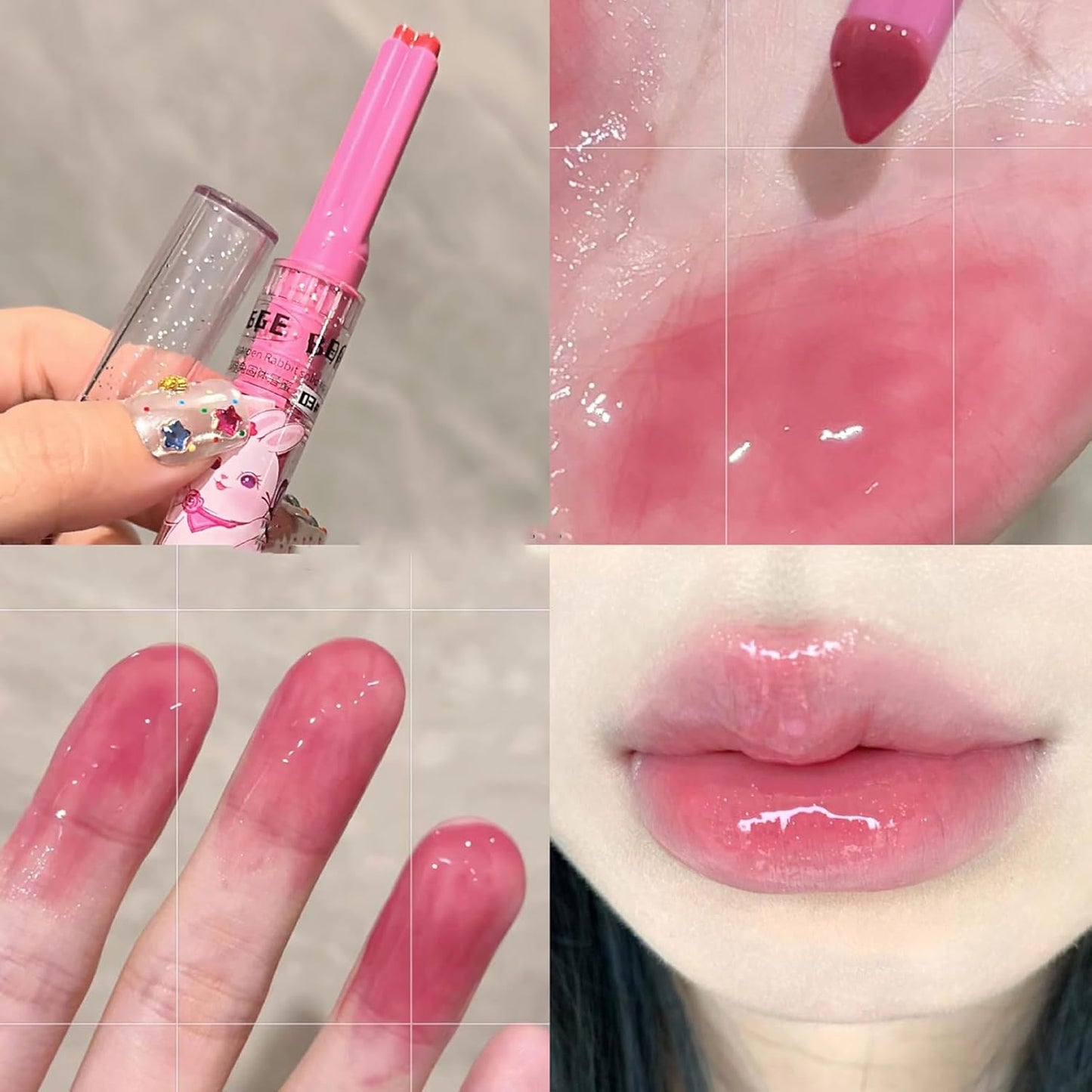 Juego de Lápices Labiales de Gelatina - 6 Colores, Brillo Labial Hidratante, Bálsamo Labial Tintado, Suave y Nutritivo para el Cuidado de los Labios, con Caja