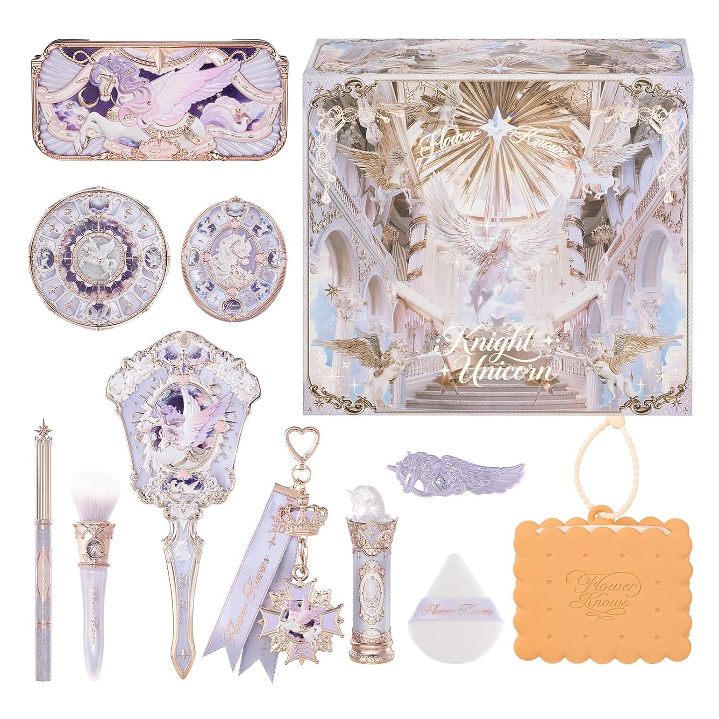 Bunny Garden Chromatic Harmony Gift Set, Sweet Berry Bunny Theme, Collectible Pink 9-Piece Beauty Box with Lip Cream, Blush, Eyeshadow, Gel Eyeliner, Mirror & Tools