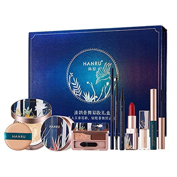 Makeup Set for Women, All in One Palace Makeup Kit, Lipstick Concealer BB Cream Foundation Eyeliner Eyeshadow Palette Eyebrow Brush with Delicate Gift Box 8PCS Set for Christmas Valentine'S Day Mother'S Day Girlfriend Birthday