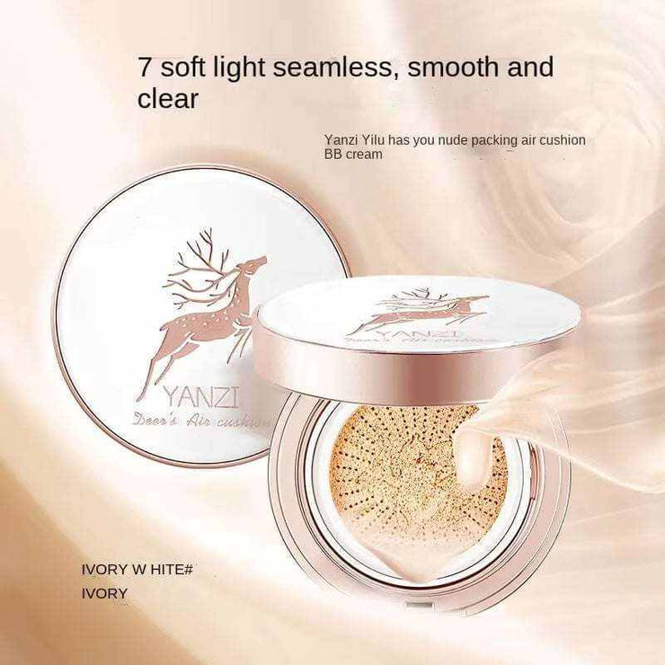 Makeup set compact cushion foundation with deer design and smooth light finish