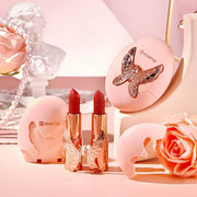 2 Set Lip Butterfly Box Lipstick Matte Velvet Lipsticks Party Lipstick Nonstick Cup Lip Gloss Lips Makeup Waterproof Cosmetics