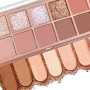 10-Color Eyeshadow Palette – Highly Pigmented Matte & Shimmer Shades, Pink and Nude Glitter Eyeshadow with Velvety Texture