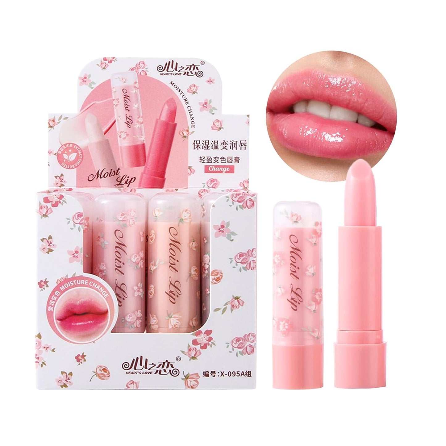 Color Changing Lipstick Set, Orange Pink White Ph Magic Lipstick Waterproof Long Lasting 24 Hour Lip Balm Kit for Women Girls (Multi 01, 12Pack)