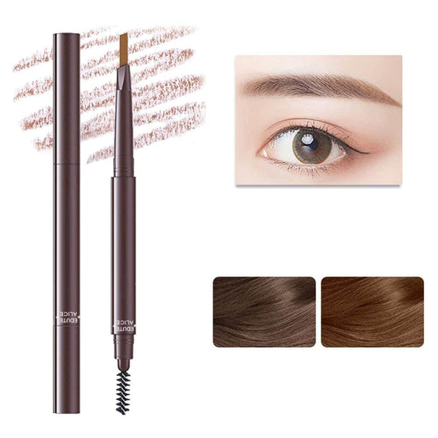 Full makeup kit for women featuring eyebrow pencil with natural shades and spoolie brush for precise grooming