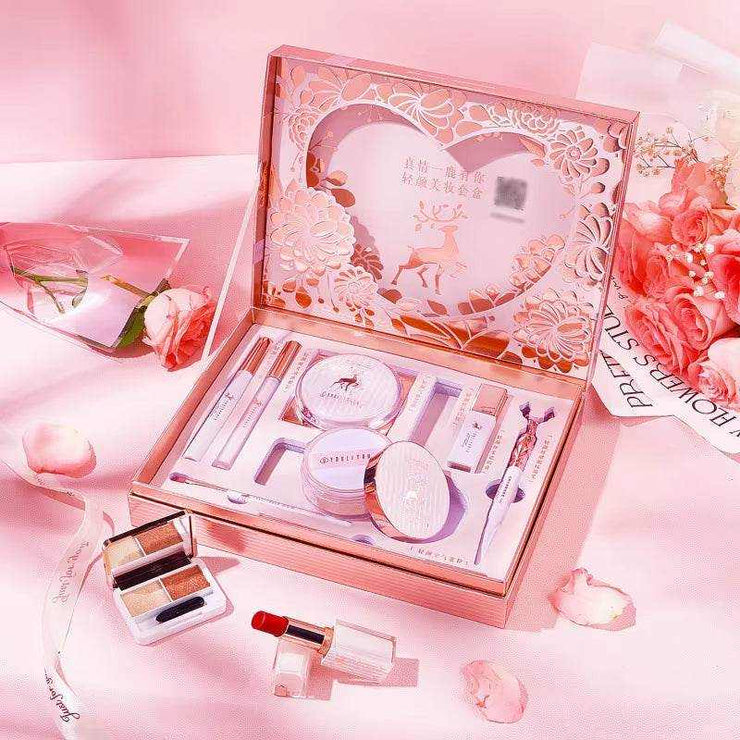 Makeup Kit Full Professional Concealer Cushion BB Cream Lipstick Birthday Valentine'S Day Gift Box Kit 10Pcs