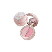 Butterfly Cloud Collar blush and highlighter duo powder in pink matte finish with ornate compact and mirror