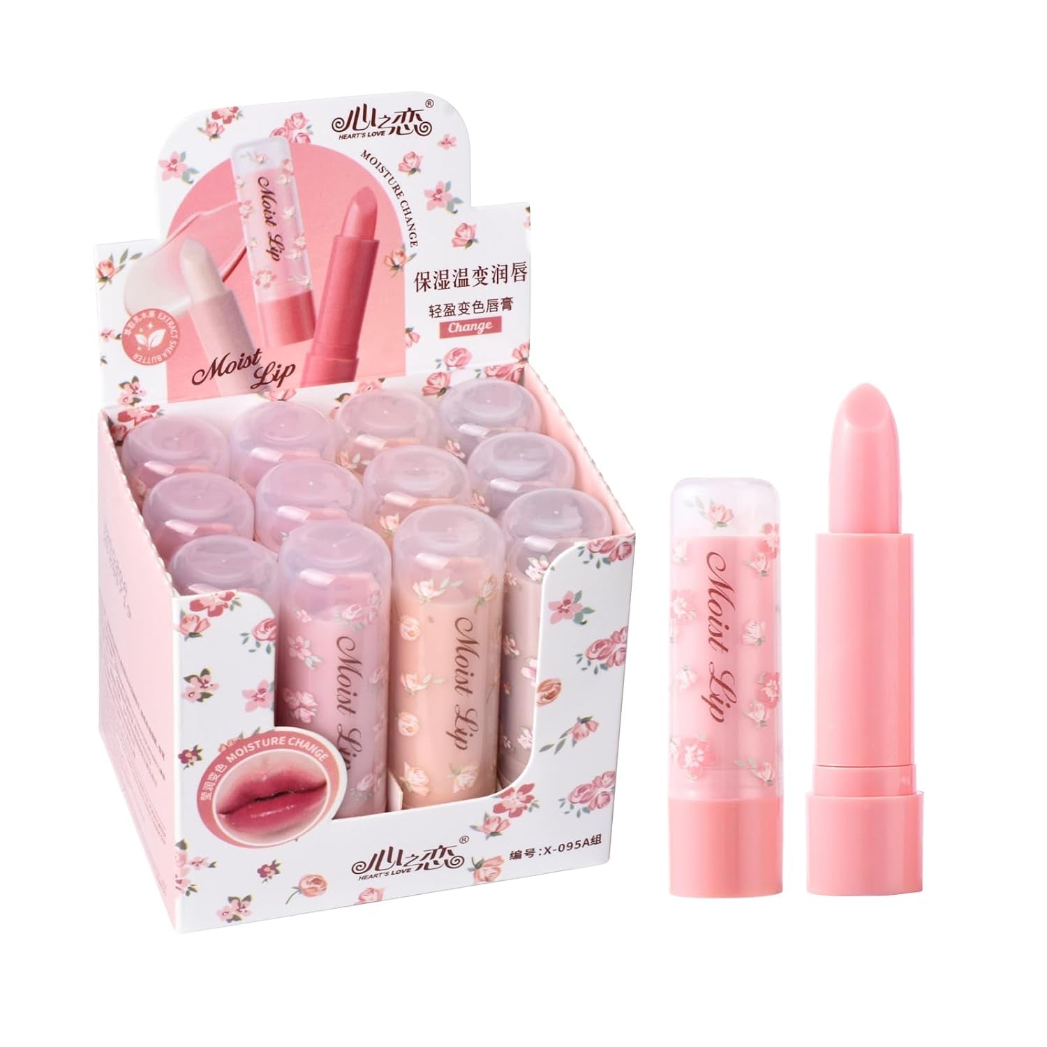 Color Changing Lipstick Set, Orange Pink White Ph Magic Lipstick Waterproof Long Lasting 24 Hour Lip Balm Kit for Women Girls (Multi 01, 12Pack)