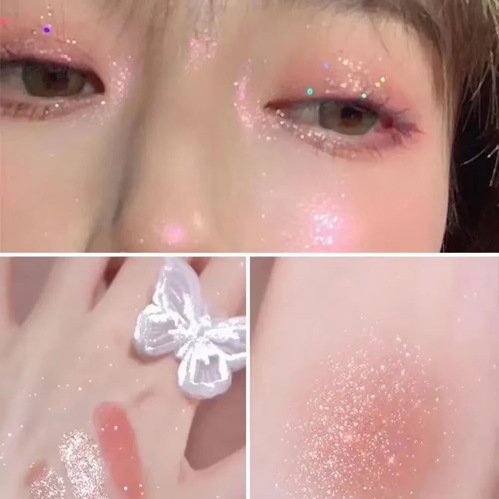 Paleta de Sombra de Ojos de 9 Colores – Maquillaje Brillante Desnudo, Acabado Nacarado, Lentejuelas, Cosméticos de Ojos Impermeables y Portátiles