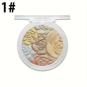 4-Color Rose Blush palette with blendable rose-shaped shades for radiant cheeks