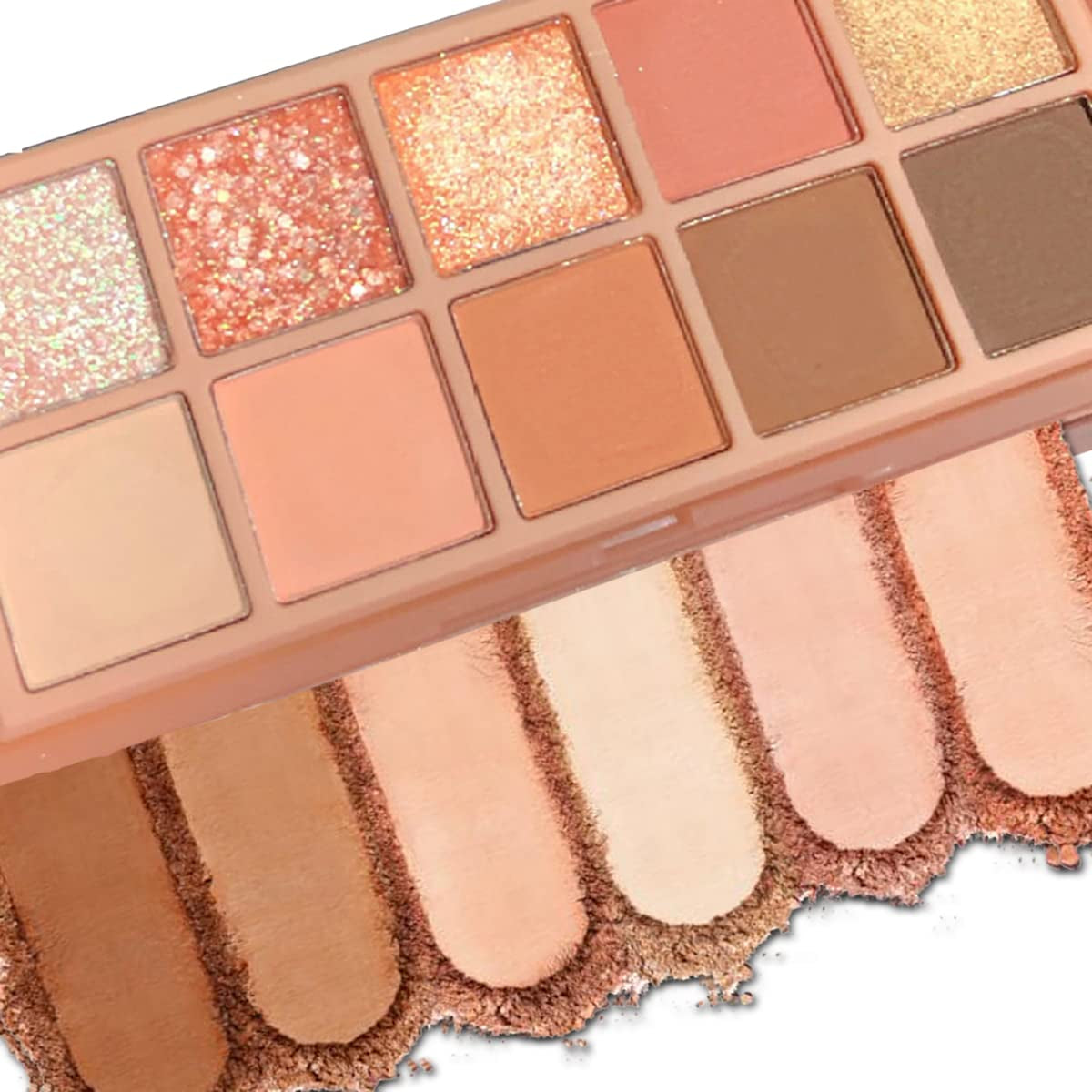 10 Colors Eyeshadow Palette,Matte&Glitter Eyeshadow Makeup Velvety Texture Nude Eye Shadow Palette Brightener Shimmer Eyeshadow,01#