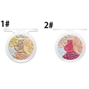 4-Color Rose Blush palette with four blendable rose-shaped shades for radiant, natural cheeks in two color options