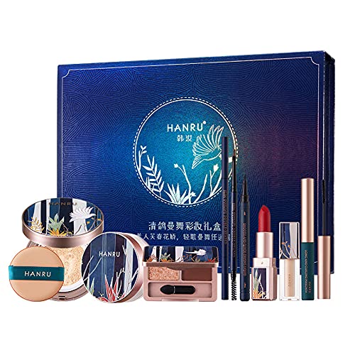 Makeup Set for Women, All in One Palace Kit, Lipstick Concealer BB Cream Foundation Eyeliner Eyeshadow Palette Eyebrow Brush with Delicate Gift Box 8PCS Set for Valentine'S Day Mother'S Day Birthday