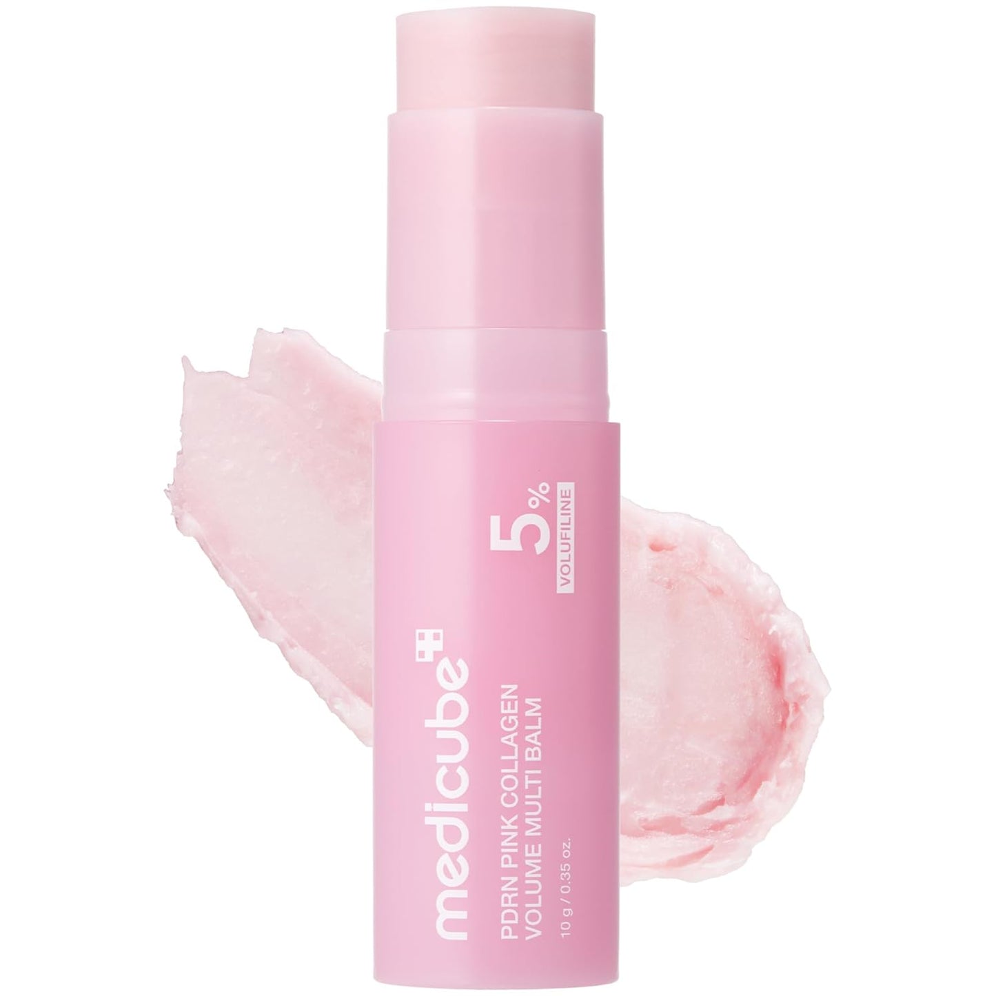 PDRN Pink Collagen Volume Multi Balm Stick | Volufiline, PDRN, NAD, Collagen | Face & Body Balm for Under-Eyes, Neck, Forehead, Smile Lines, Lips | Plumping, Radiance, Line Care | K-Beauty