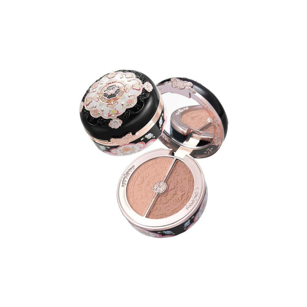Butterfly Cloud Collar Rouge Box highlighting and blush duo powder with pink matte finish and intricate decorative case