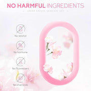 Sakura Beauty Skin Care Set with 8 pieces, gentle and alcohol-free Japanese skincare kit for teenage girls and women