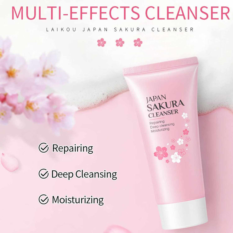 Sakura Skincare Set for Teen Girls & Women, 32PCS Face Care Kit with Cherry Blossom Essence, Serum, Cleanser, Lip Mask, Mud Mask & More