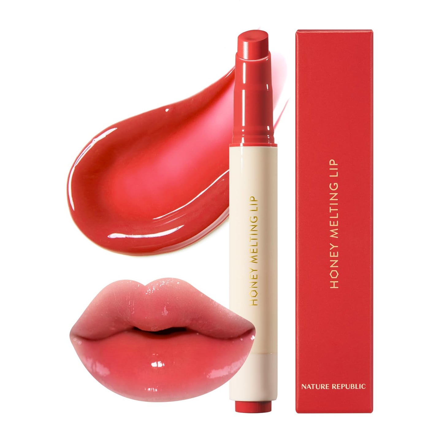 HONEY MELTING LIP PLUMPING (11 PINK) SOFT LIP STICK Tint & Plump Hydrating Gloss, Moisturizing Balms, Volumizing Formula & Sheer Tint, Glowy Finish, Korean Make Up
