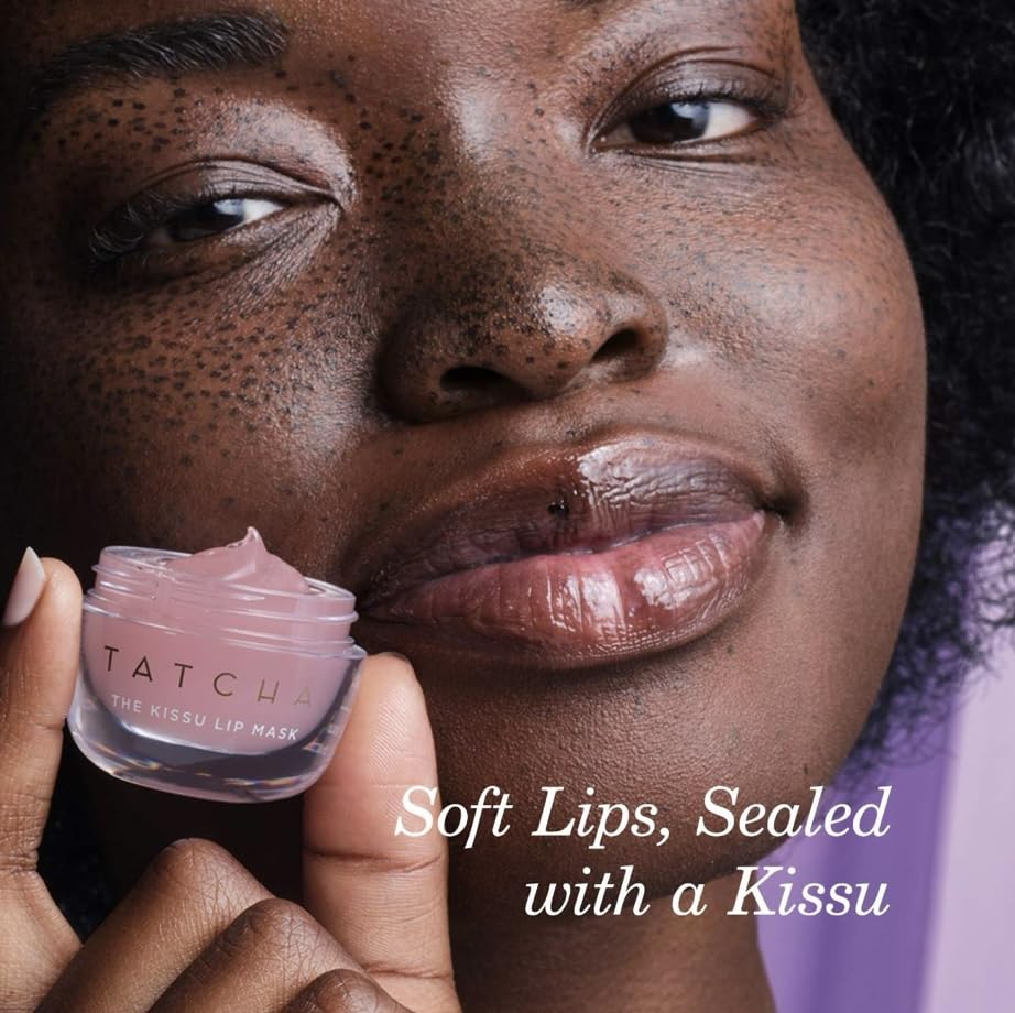 Tatcha Kissu Lip Mask | Overnight Lip Mask, Visibly Plumps and Softens for Lush Lips, 9.0 G | 0.32 Oz