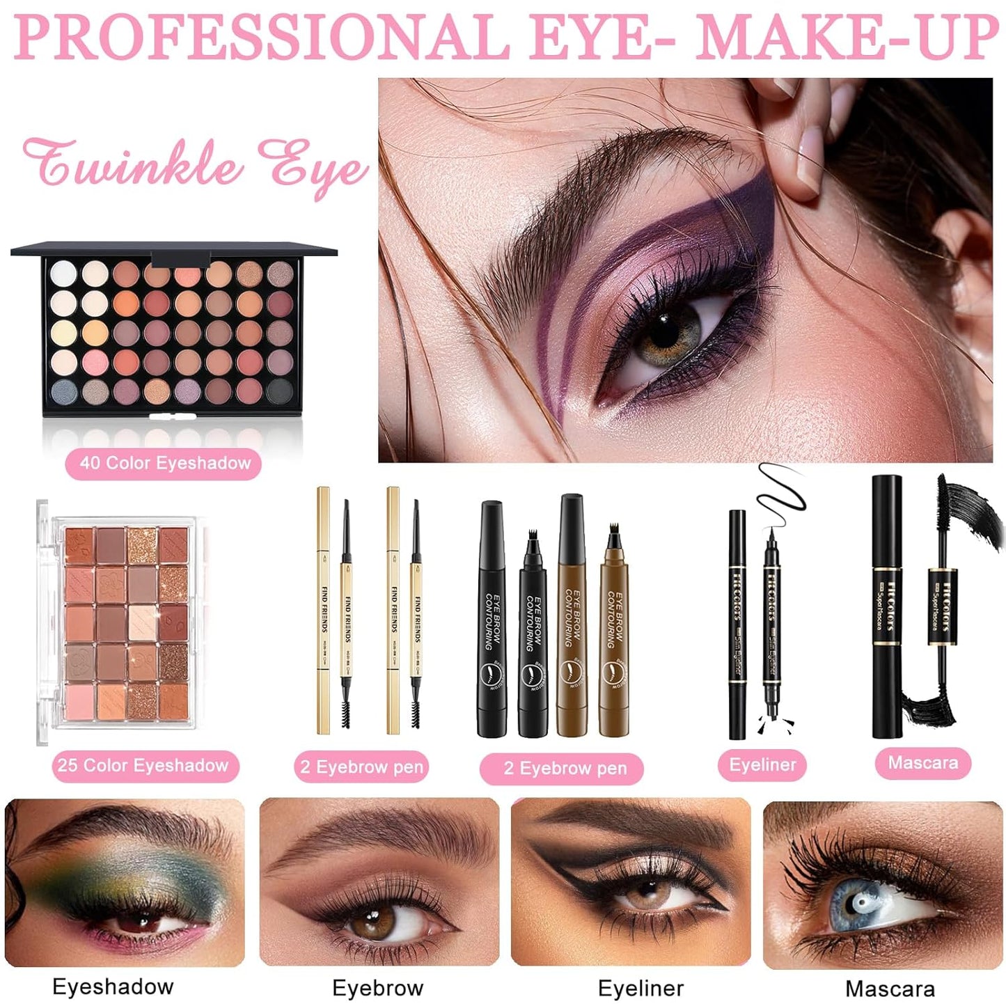 Makeup Kit for Women Full Kit, Makeup Set, Makeup Sets for Women Girls Teens, Maquillaje Para Mujer, Make up Set Includes Foundation 40 Color Eyeshadow Lipgloss Etc Cosmetic Makeup Kit for Girls