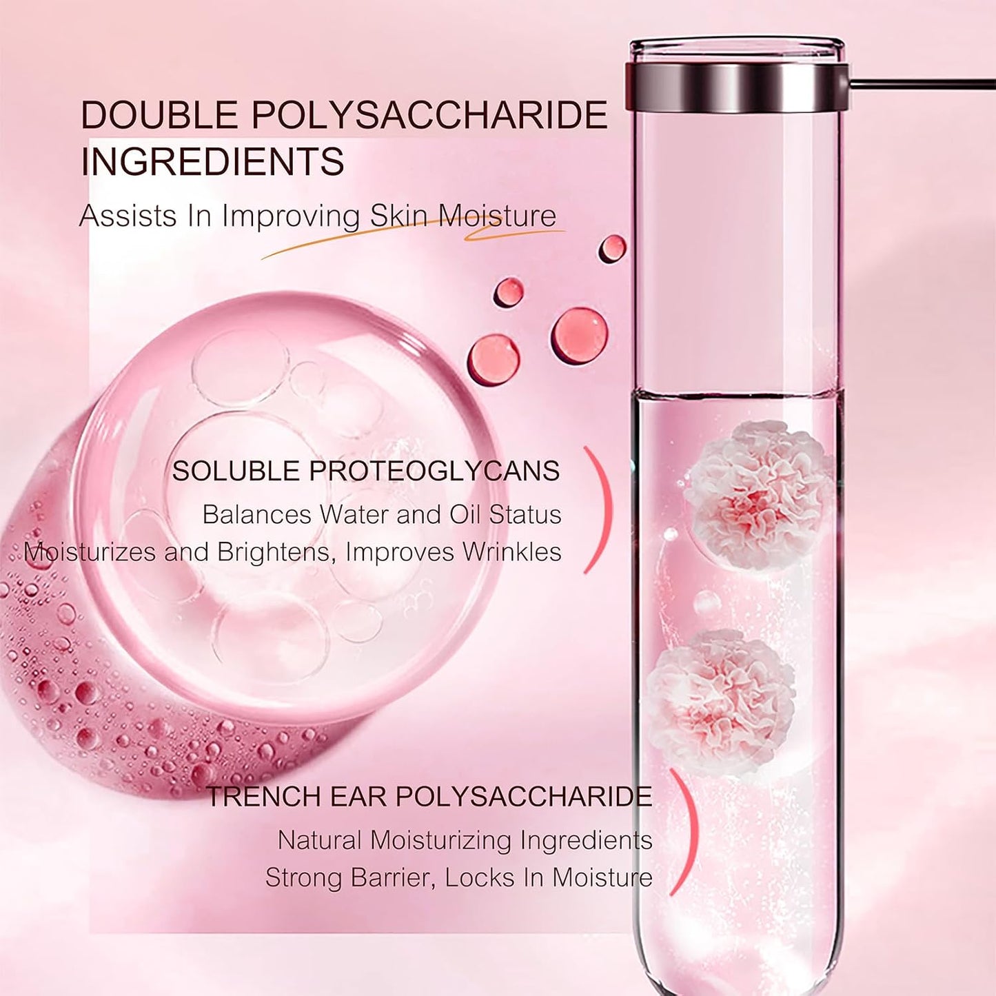 O'KADY Rose Polysaccharide Glow Hydration Skin Set,7-Piece Hydrating Skincare Set for Anti-Aging & Moisturizing,Pamper Gifts for Women,Valentine Birthday Mother'S Day Gifts for Wife Mom Teenage Girls