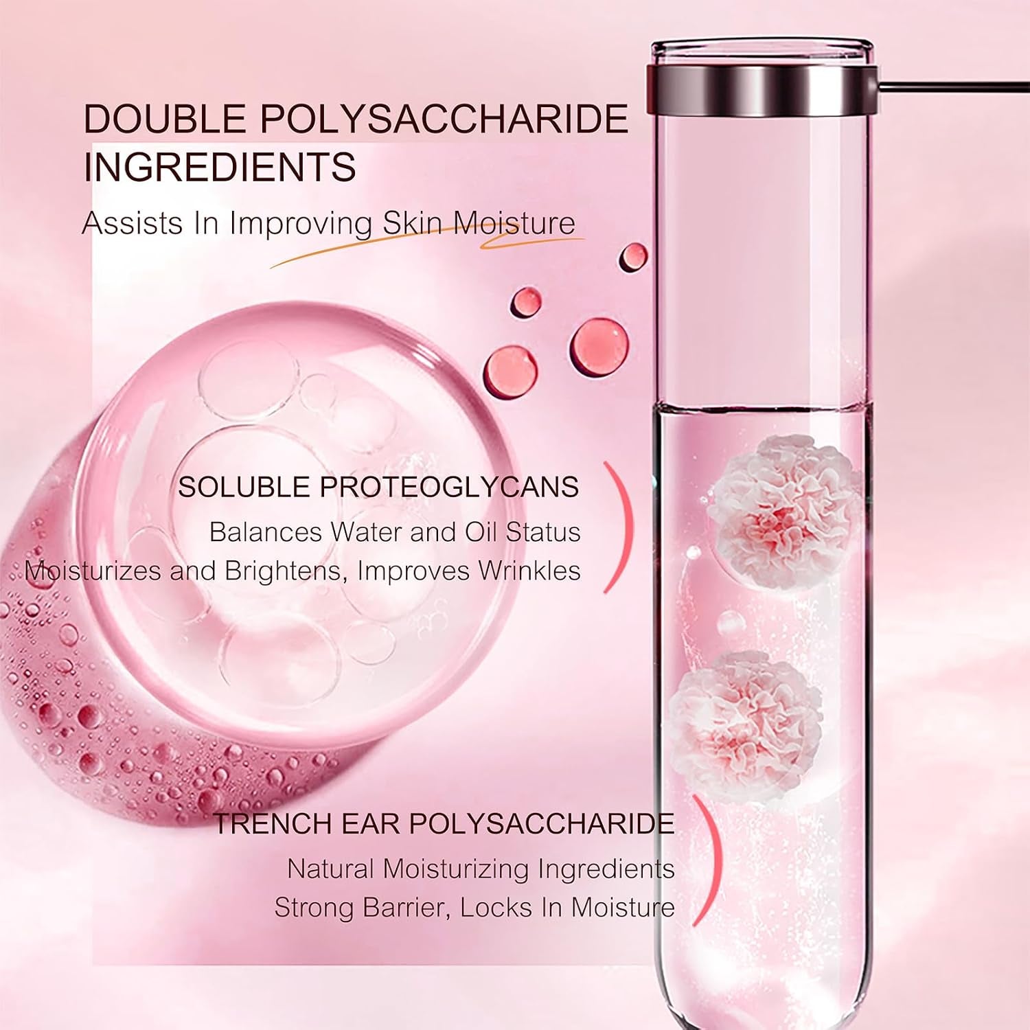 O'KADY Rose Polysaccharide Glow Hydration Skin Set,7-Piece Hydrating Skincare Set for Anti-Aging & Moisturizing,Pamper Gifts for Women,Valentine Birthday Mother'S Day Gifts for Wife Mom Teenage Girls