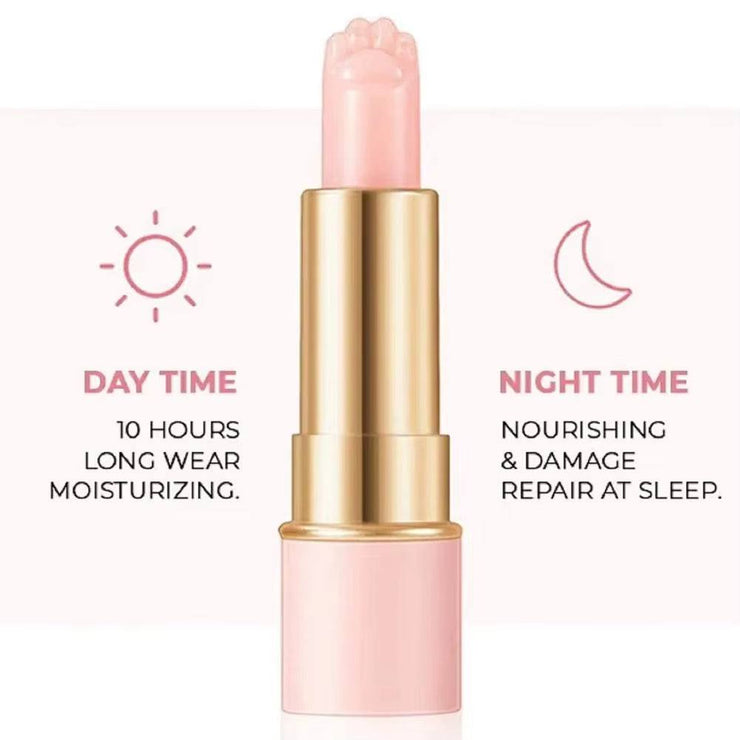 Moisturizing Temperature Color Changing Lip Balm, Cute Cat Paw Lip Balm, Color Changing Lipstick Nourish Thermochromic Lip Balm