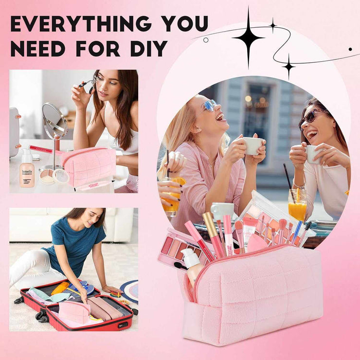 all-in-one makeup kit for teen girls with travel bag and brushes