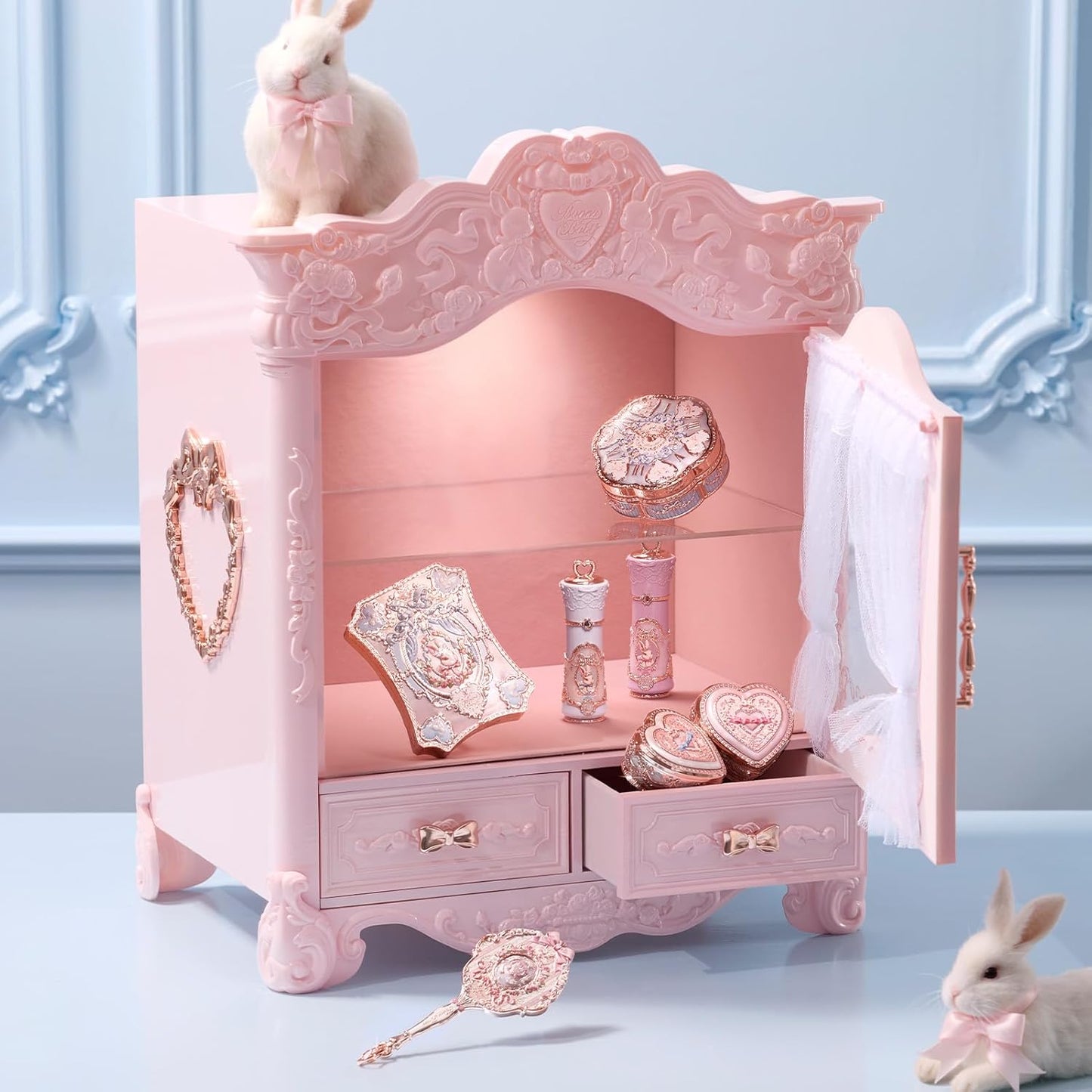 Bunny Garden All-In Box Set,All in One Full Cosmetics Makeup Kit,Perfect Easter Holiday Birthday Make up Gift(Cushion Cream Foundation C01)