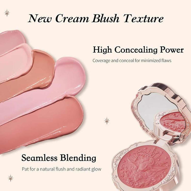 Little Angel Cream Blush,Buildable & Blendable Makeup Blush for Cheeks,Soft & Long-Lasting,Dusty Mauve Rose Flush for All Skin Tones(04 Rose Ashes,6G)