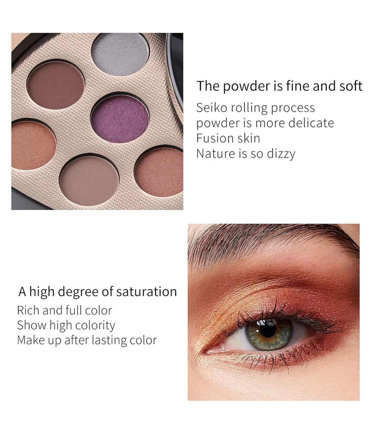 Close-up of cosmetic eyeshadow palette with soft powder colors and eye makeup showcasing high color saturation from a cosmetic pack of 56 colors