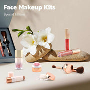 Face Makeup Kits, Makeup Gift Sets for Girls Make up Gift Sets for Women with Lipgloss Liquid Blush Solid Blusher Highlighters Contour Stick and Double-Ended Brush -Special Edition