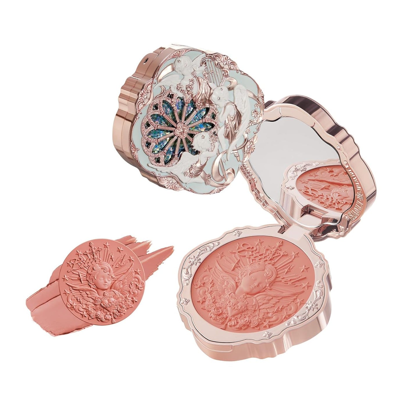 Little Angel Cream Blush,Warm Pink Hydrating Blush for Cheeks,Buildable & Blendable Dewy Face Makeup,Soft Long-Lasting Cute Make up for Women & Girls,0.21 Oz(02 Floral Praise,6G)