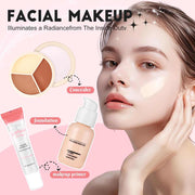 all-in-one makeup kit with foundation primer and concealer for teen girls facial makeup basic set