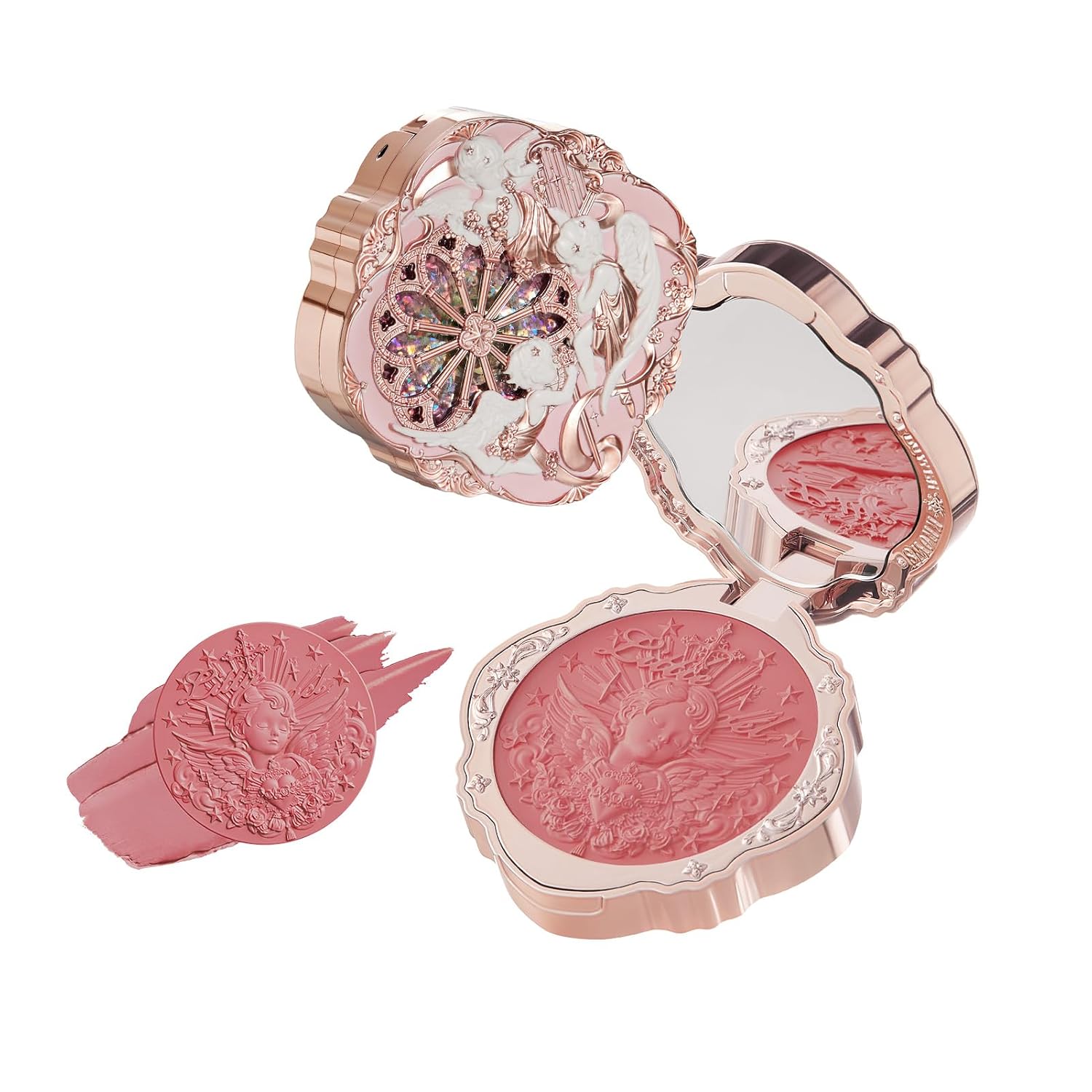 Little Angel Cream Blush,Warm Pink Hydrating Blush for Cheeks,Buildable & Blendable Dewy Face Makeup,Soft Long-Lasting Cute Make up for Women & Girls,0.21 Oz(02 Floral Praise,6G)