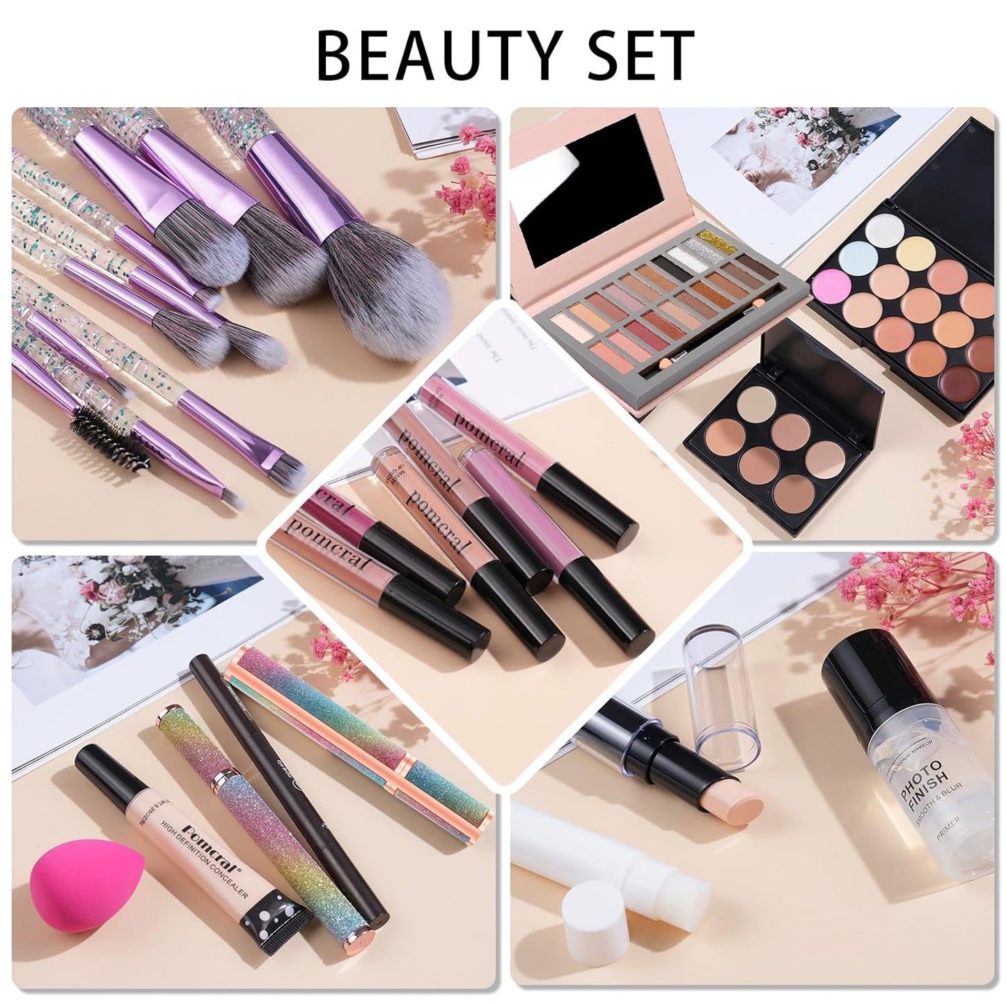 Travel Makeup Kit, Makeup Kit for Women Full Kit, Make up Kit for Girls Ages 8-12, Makeup Set for Teens Girls Beginner Make up Kits for Adult Holiday Gift Set