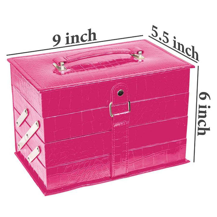 All in One Makeup Kit (Eyeshadow, Blushes, Face Powder, Lipstick, Eye Liners, Makeup Pencils and Makeup Mirror - Makeup Set with Reusable Makeup Storage Box - Pink