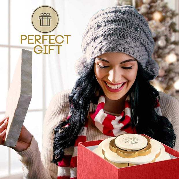 All in One Makeup Kit for Teens and Women - Flower Makeup Set for Girls 10-12 - Pigmented Eyeshadows, Lip Creams, Blushes, Concealer and Mirror - Full Starter Makeup Gift Set for Beginners