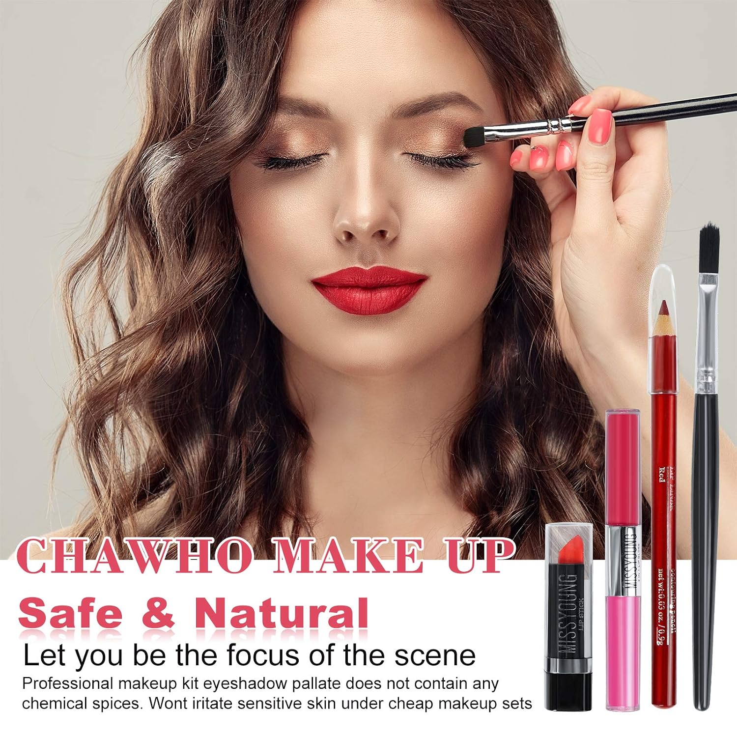 All-In-One Makeup Kit Gift Set Women Full Set Carry All Professional Make up Kit with Makeup Bag Lipgloss Lipstick Concealer Blush Foundation Face Powder Eyeshadow Palette Cosmetic Palette #2