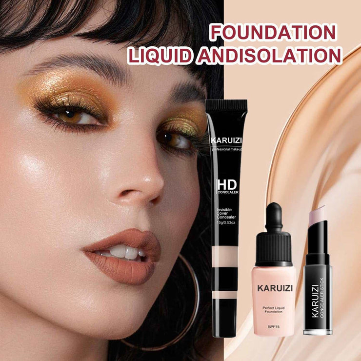 Beginner makeup kit with foundation, concealer, lip gloss, and eyeshadow for girls and women ages 8-12 in a portable travel case