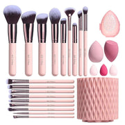 23-piece professional makeup brush set with case