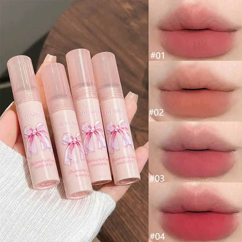 Butterfly Dance Color Box Four Lip Glaze Blush Set Necklace Lip Mud Blush Set
