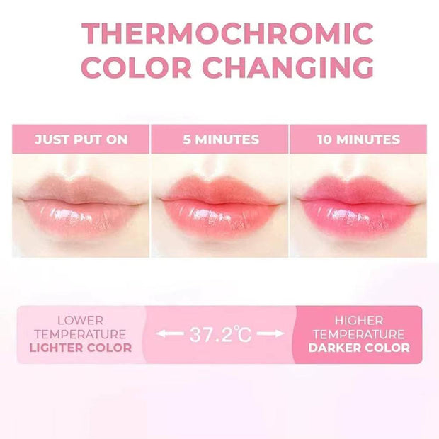Moisturizing Temperature Color Changing Lip Balm, Cute Cat Paw Lip Balm, Color Changing Lipstick Nourish Thermochromic Lip Balm