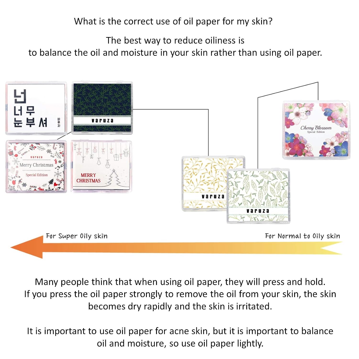 [100 Counts + Mirror Case] Cherry Blossom Natural Oil Blotting Paper for Face Korean with Mirror Case