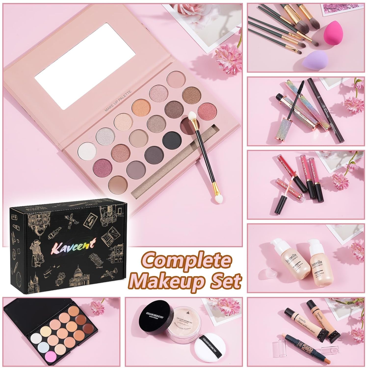 Kit de Maquillaje Completo para Mujeres y Adolescentes