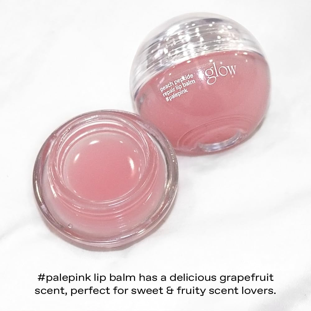 Peach Peptide Repair Lip Balm #Palepink : Cruelty-Free & Artificial Fragrance-Free, Essential Oil-Free, Nourish & Moisturize Lips with Peach Flavored Lip Balm, 0.3 Oz