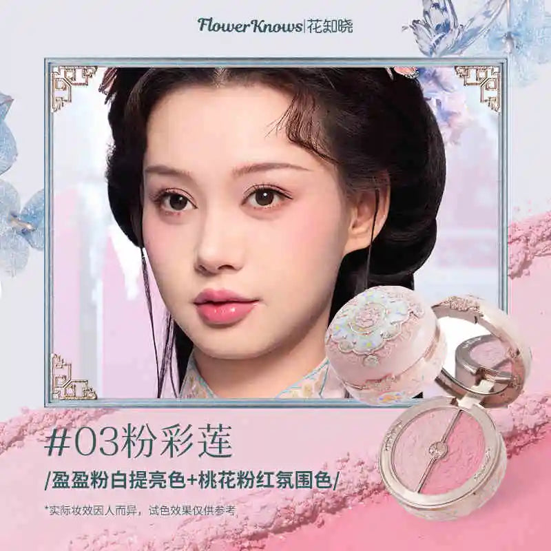 Flower Knows Little Angel Blushes Lightweight,Smooth,Long-Lasting All-Day Face Enhancing Makeup Korean Blush Cream for Cheek