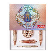 Queen's Scepter Color Makeup Set with red lip glaze, air cushion BB cream, and black eyeliner pen in decorative packaging