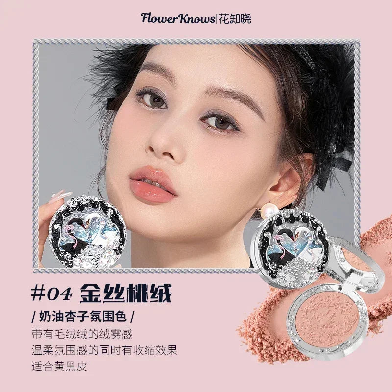 Flower Knows Little Angel Blushes Lightweight,Smooth,Long-Lasting All-Day Face Enhancing Makeup Korean Blush Cream for Cheek