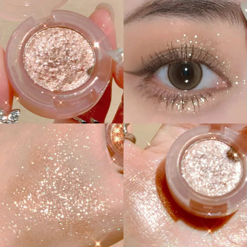 Paleta de Sombras de Ojos de Diamante – Sombra con Brillo Precioso, Resaltador Brillante, Brillo Cowherd Weaver, Maquillaje de Ojos para Niñas