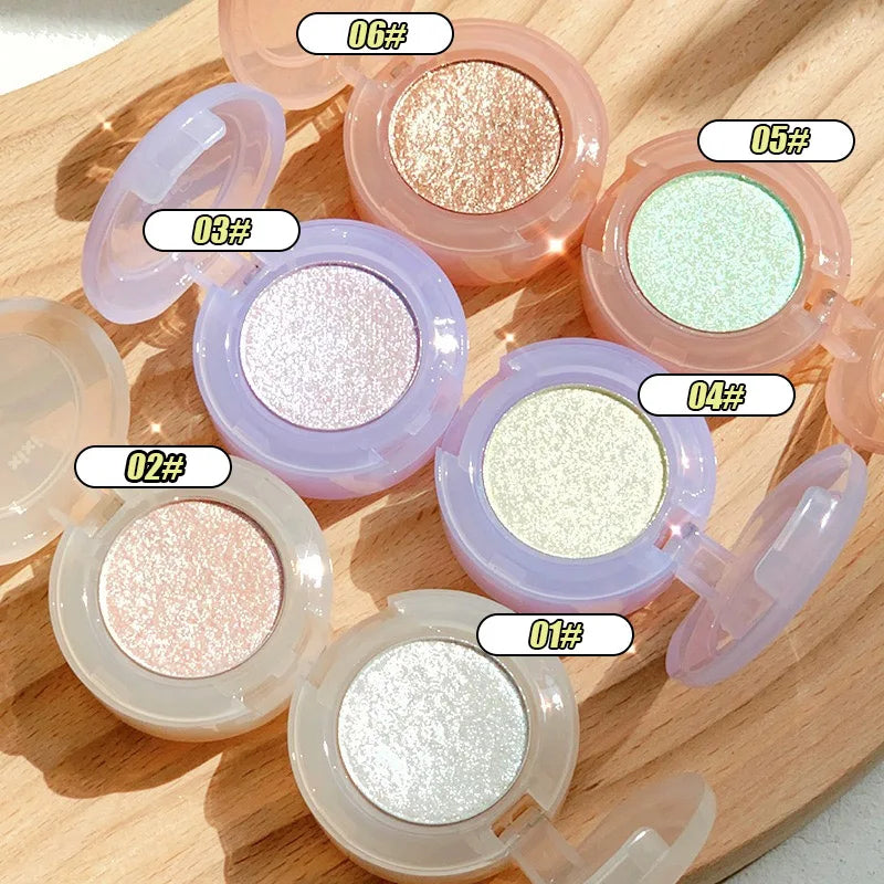 Paleta de Sombras de Ojos de Diamante – Sombra con Brillo Precioso, Resaltador Brillante, Brillo Cowherd Weaver, Maquillaje de Ojos para Niñas